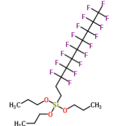 (3,3,4,4,5,5,6,6,7,7,8,8,9,9,10,10,10-Heptadecafluorodecyl)tripropoxysilane structure, CAS 521084-64-0