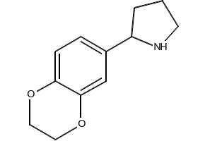 2-(2,3-Dihydro-1,4-benzodioxin-6-yl)pyrrolidine structure, CAS 524674-08-6