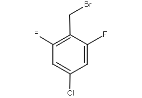 4-Chloro-2,6-difluorobenzyl bromide structure, CAS 537013-52-8