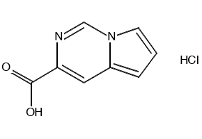7-Chloropyrrolo[1,2-c]pyrimidine-3-carboxylic acid hydrochloride structure, CAS 588720-14-3