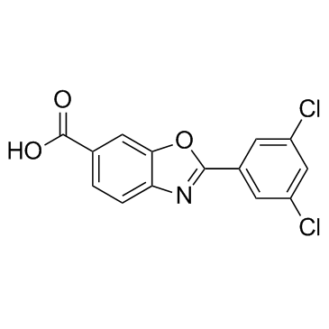 2-(3,5-Dichlorophenyl)-6-benzoxazole carboxylic acid structure, CAS 594839-88-0