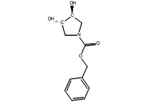 (3S,4S)-N-Cbz-3,4-dihydroxypyrrolidine structure, CAS 596793-30-5