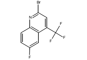 2-Bromo-6-fluoro-4-(trifluoromethyl)quinoline structure, CAS 596845-30-6