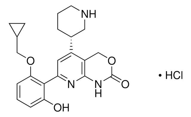 7-[2-(Cyclopropylmethoxy)-6-hydroxyphenyl]-1,4-dihydro-5-[(3S)-3-piperidinyl]-2H-pyrido[2,3-d][1,3]oxazin-2-one hydrochloride structure, CAS 600734-06-3