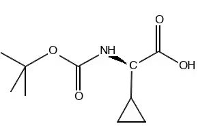 Boc-D-cyclopropylglycine structure, CAS 609768-49-2