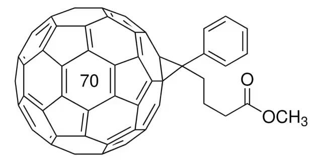 [6,6]-Phenyl C71 butyric acid methyl ester structure, CAS 609771-63-3