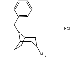 (3-endo)-8-Benzyl-8-azabicyclo[3.2.1]octan-3-amine hydrochloride hydrate structure, CAS 612483-03-1