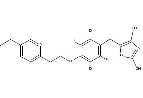 5-[[4-[2-(5-Ethyl-2-pyridinyl)ethoxy]benzylidene]-2,4-thiazolidinedione structure, CAS 627502-58-3