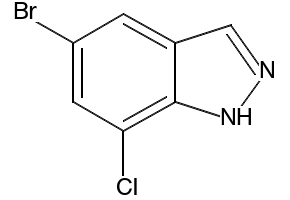5-Bromo-7-chloro-1H-indazole structure, CAS 635712-44-6