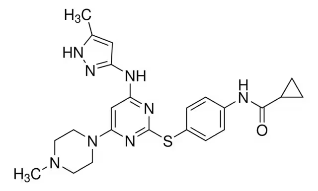 Tozasertib structure, CAS 639089-54-6