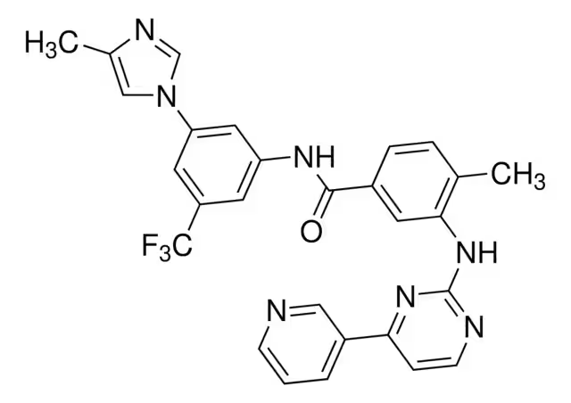 Nilotinib structure, CAS 641571-10-0