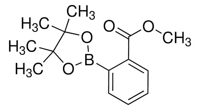 2-Methoxycarbonylphenylboronic acid pinacol ester structure, CAS 653589-95-8