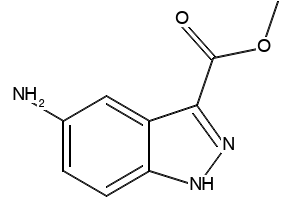 5-Amino-1H-indazole-3-carboxylic acid methyl ester structure, CAS 660411-95-0