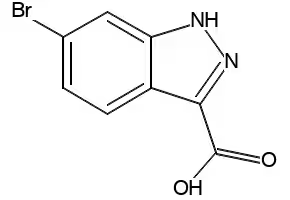 6-Bromoindazole-3-carboxylic acid structure, CAS 660823-36-9