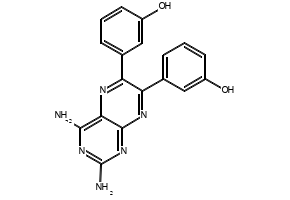 3,3'-(2,4-Diamino-6,7-pteridinediyl)bisphenol structure, CAS 677297-51-7