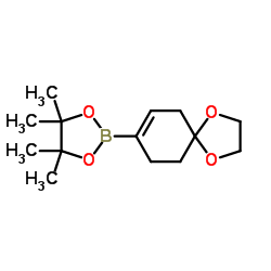1,4-Dioxaspiro[4,5]dec-7-en-8-boronic acid pinacol ester structure, CAS 680596-79-6