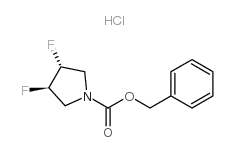(3R,4R)-N-Cbz-3,4-difluoropyrrolidine hydrochloride structure, CAS 682359-79-1