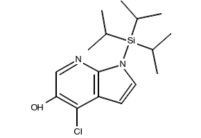 4-Chloro-5-fluoro-1-[tris(1-methylethyl)silyl]-1H-pyrrolo[2,3-b]pyridine structure, CAS 685513-94-4