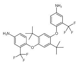 1,4-Bis(4-amino-2-trifluoromethylphenoxy)-2,5-di-tert-butylbenzene structure, CAS 707340-73-6