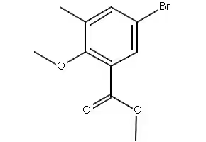 Methyl 5-bromo-2-methoxy-3-methylbenzoate structure, CAS 722497-32-7