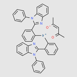 (2,4-Pentanedionato-kO,kO')bis[2-(1-phenyl-1H-benzimidazol-2-yl-kN3)phenyl-kC] Iridium structure, CAS 725251-25-2