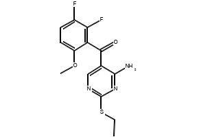 [4-Amino-2-[(1-methylsulfonylpiperidin-4-yl)amino]pyrimidin-5-yl](2,3-difluoro-6-methoxyphenyl)methanone structure, CAS 741713-40-6