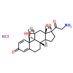21-Amino-11,17-dihydroxy-(11b)-pregna-1,4-diene-3,20-dione hydrochloride structure, CAS 744254-09-9