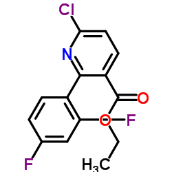 Ethyl 2-(2,4-difluorophenyl)-6-chloronicotinate structure, CAS 745833-19-6