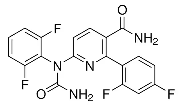 6-[(Aminocarbonyl)(2,6-difluorophenyl)amino]-2-(2,4-difluorophenyl)-3-pyridinecarboxamide structure, CAS 745833-23-2