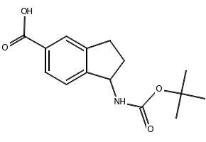 5-Amino-2,3-dihydro-1H-indene-1-carboxylic acid methyl ester structure, CAS 754153-28-1