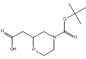 4-Boc-2-morpholineacetic acid structure, CAS 766539-28-0
