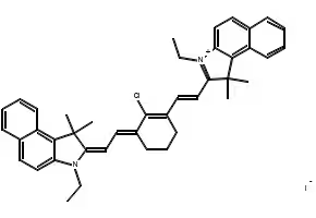 3-Ethyl-2-[3-(3-ethyl-1,3-dihydro-1,1-dimethyl-2H-benz[e]indol-2-ylidene)-1-propen-1-yl]-1,1-dimethyl-1H-benz[e]indolium hexafluorophosphate(1-) (1:1) structure, CAS 769933-13-3
