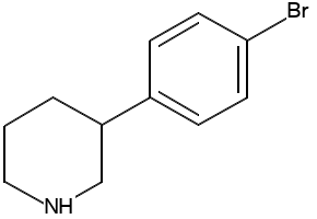 3-(4-Bromophenyl)piperidine structure, CAS 769944-72-1