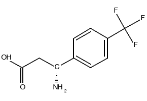 (R)-3-Amino-3-[4-(trifluoromethyl)phenyl]propanoic acid structure, CAS 774178-39-1