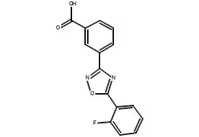 3-[5-(2-Fluorophenyl)-1,2,4-oxadiazol-3-yl]benzoic acid structure, CAS 775304-57-9