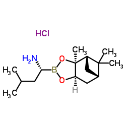 (R)-1-Amino-3-methylbutylboronic acid pinanediol ester hydrochloride structure, CAS 779357-85-6