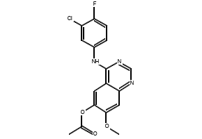 4-(3-Chloro-4-fluorophenylamino)-7-methoxyquinazolin-6-yl acetate structure, CAS 788136-89-0
