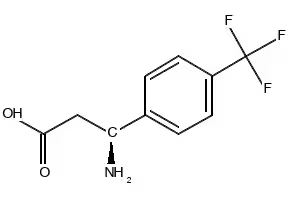 (S)-3-Amino-3-[4-(trifluoromethyl)phenyl]propanoic acid structure, CAS 790203-84-8