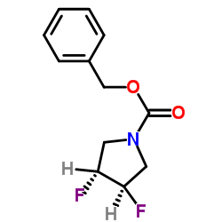 (3R,4R)-N-Cbz-3,4-difluoropyrrolidine structure, CAS 790658-58-1