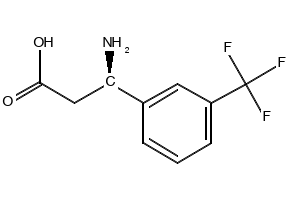 (R)-3-Amino-3-(3-(trifluoromethyl)phenyl)propanoic acid structure, CAS 793663-51-1