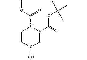 (2R,5R)-5-Hydroxy-1,2-piperidinedicarboxylic acid 2-methyl 1-benzyl ester structure, CAS 797801-68-4