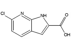 6-Chloro-1H-pyrrolo[2,3-b]pyridine-2-carboxylic acid structure, CAS 800402-07-7