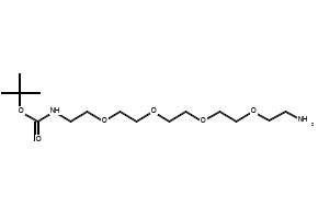 16-Amino-5,8,11,14-tetraoxa-2-azahexadecanoic acid 1,1-dimethylethyl ester structure, CAS 811442-84-9