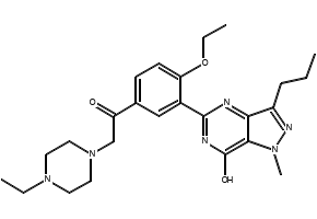 Acetildenafil structure, CAS 831217-01-7