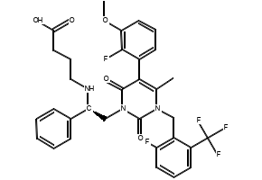 Elagolix structure, CAS 834153-87-6