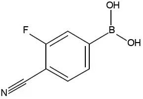 4-Cyano-3-fluorophenylboronic acid structure, CAS 843663-18-3