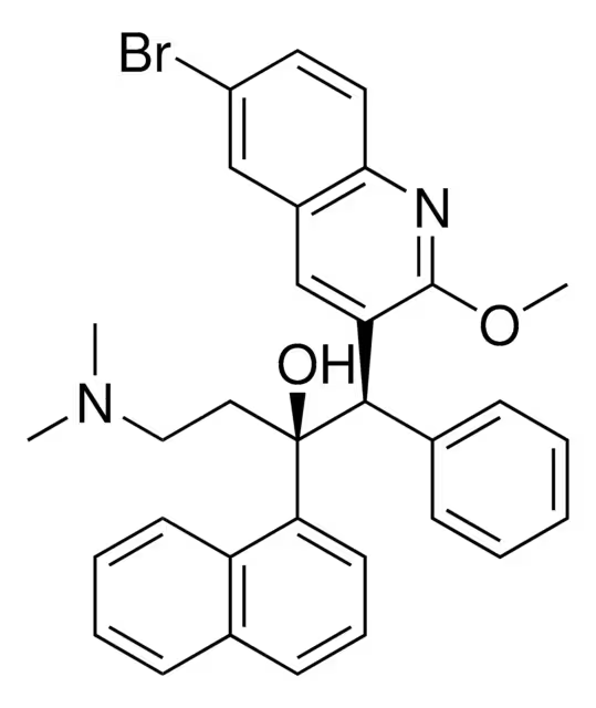 6-Bromo-alpha-[2-(dimethylamino)ethyl]-2-methoxy-alpha-1-naphthalenyl-beta-phenyl-3-quinolineethanol structure, CAS 843663-66-1