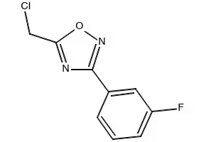 3-(Chloromethyl)-5-(2-fluorophenyl)-1,2,4-oxadiazole structure, CAS 844499-00-9