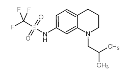 1,1,1-Trifluoro-N-[1,2,3,4-tetrahydro-1-(2-methylpropyl)-7-quinolinyl]methanesulfonamide structure, CAS 848080-35-3