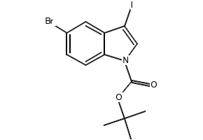 1-Boc-5-bromo-3-iodoindole structure, CAS 850349-72-3